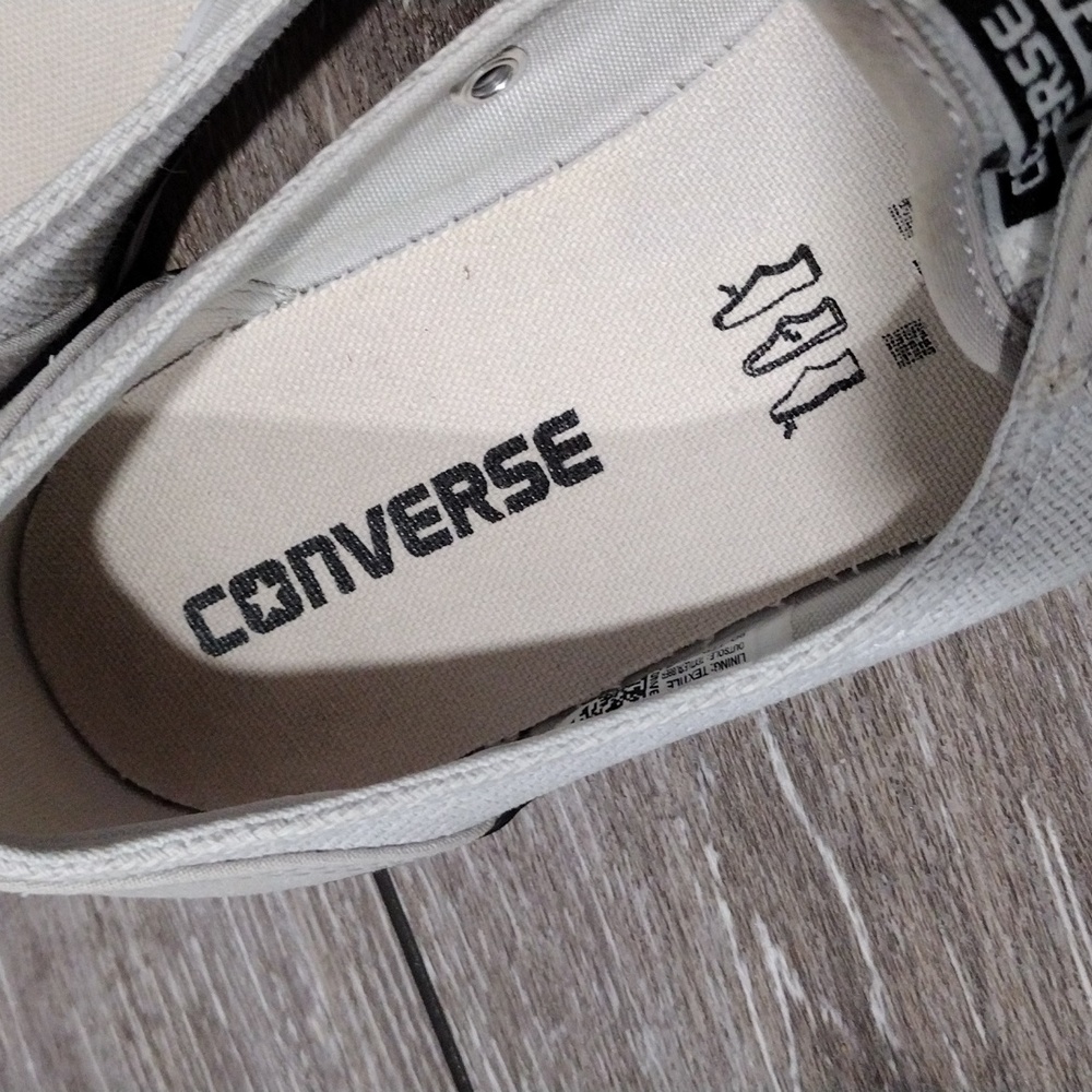 CONVERSE - Light Gray Canvas Sneakers - Picture 3 of 12
